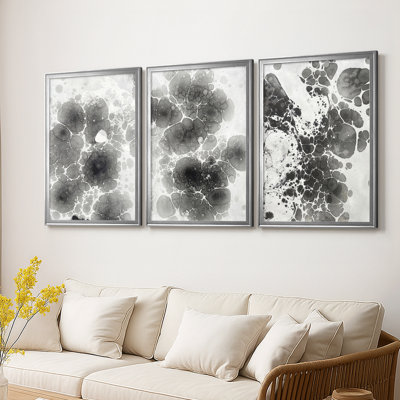 Marble I - Toile tendue avec châssis sur mesure - 3 pièces