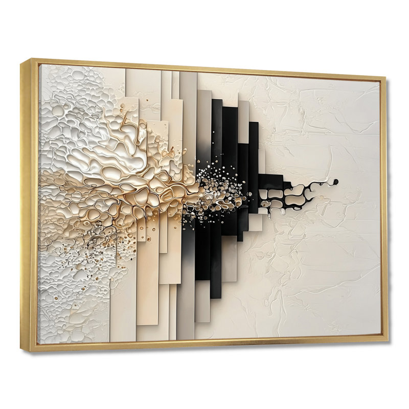 Composition avec des formes de suprémaciste abstrait - impression abstraite de suprématisme, Floater Framed Print without Mat