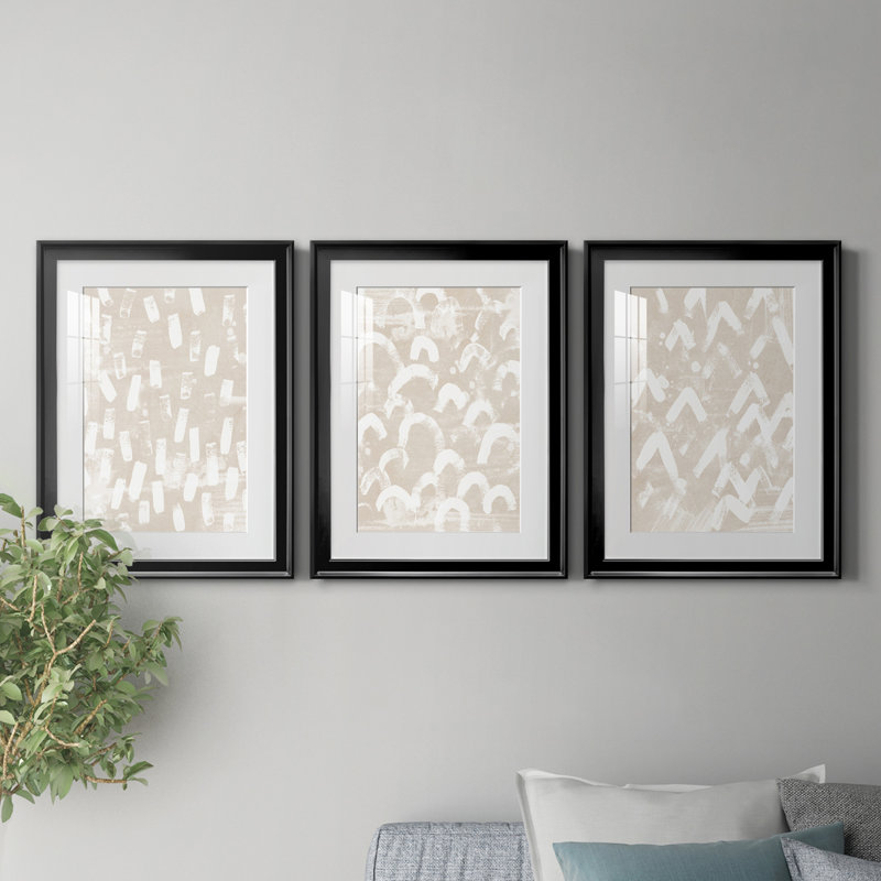 Earth Gravure I - ensemble de 3 cadres photo, Cadre noir, H 24,5 po x l 55,5 po x P 1 po