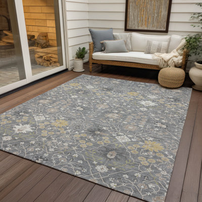 Tapis intérieur / extérieur gris Elara 