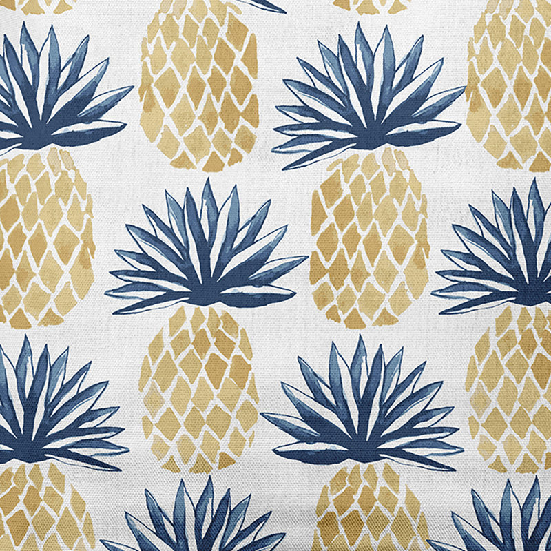 Pineapple Rectangular Pillow Cover & Insert, Blue
