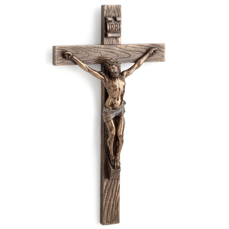 10.04 inches L Bronze Religion - Crucifizion made of Cold Cast Bronze