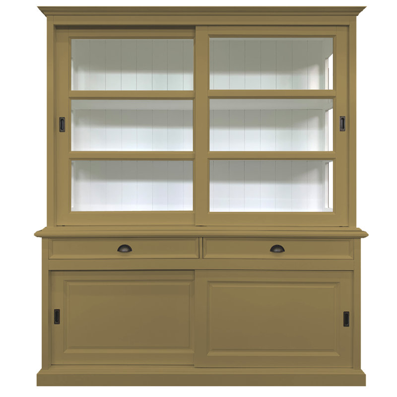 Baya Display Cabinet, Green Brown