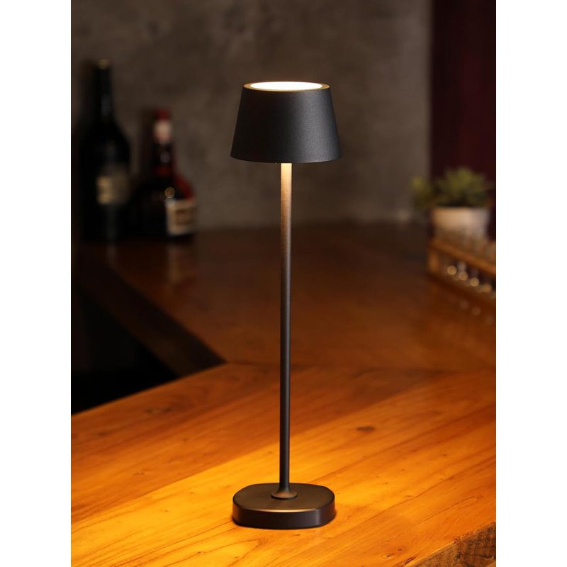 LED Rechargeable Table Lamps with Charging Dock, IP54, Touch Control, Dimmable, 2700K Soft White, Black