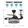 42'' Crystal Ceiling Fan With Remote Kit