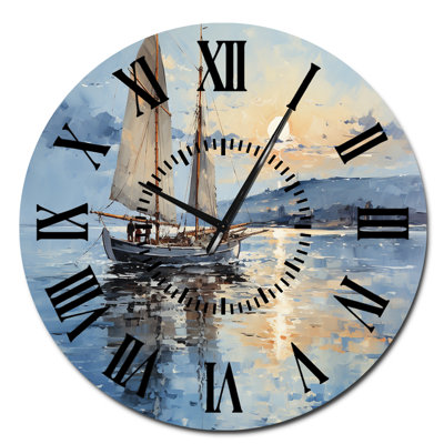 Horloge murale bateau à voile Reflections I - Nautique et plage