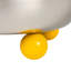 Stainless Steel Ice Bucket with Citron Colour Enameled Ball Handles and Feet