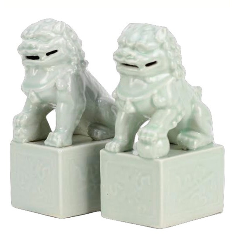 Mini White Foo Dogs