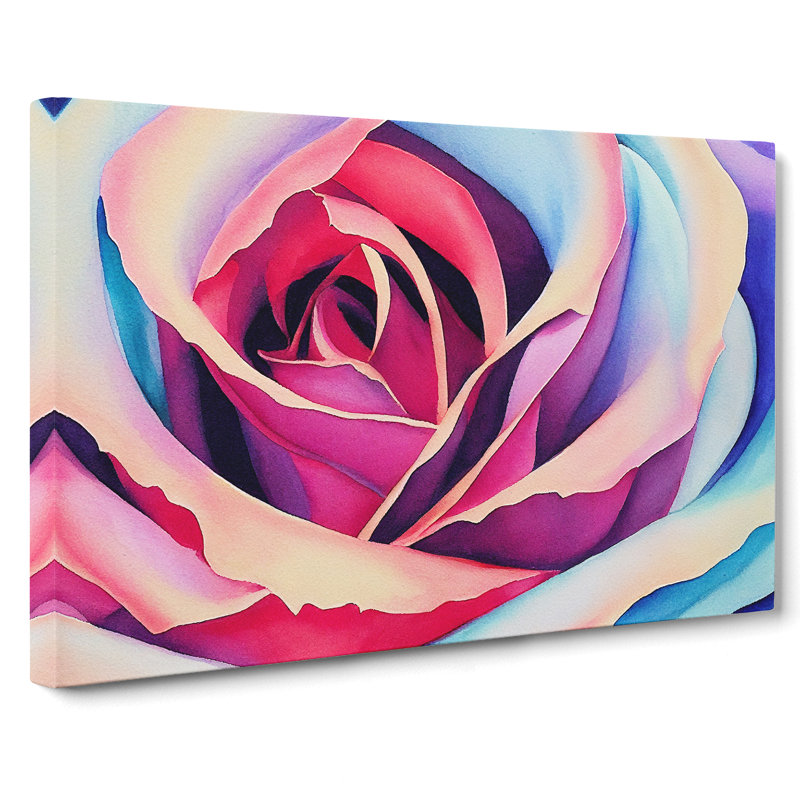 Tremendous Rose Flower - Wrapped Canvas, 50cm H x 76cm W x 3cm D
