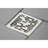Kingston Brass Watercourse 4-Inch Square Grid Shower Drain with Hair Catcher-50266430