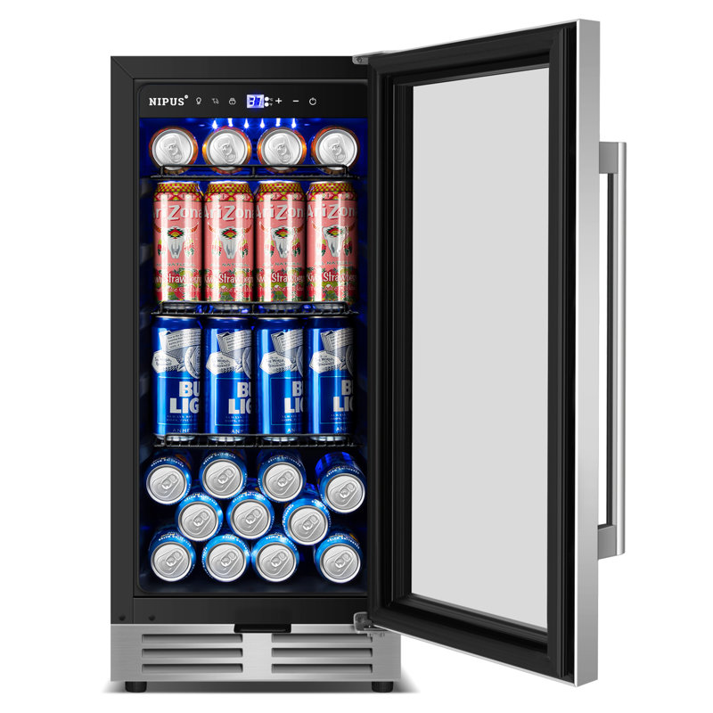Compact Stainless Steel Undercounter Smart Beverage Refrigerator