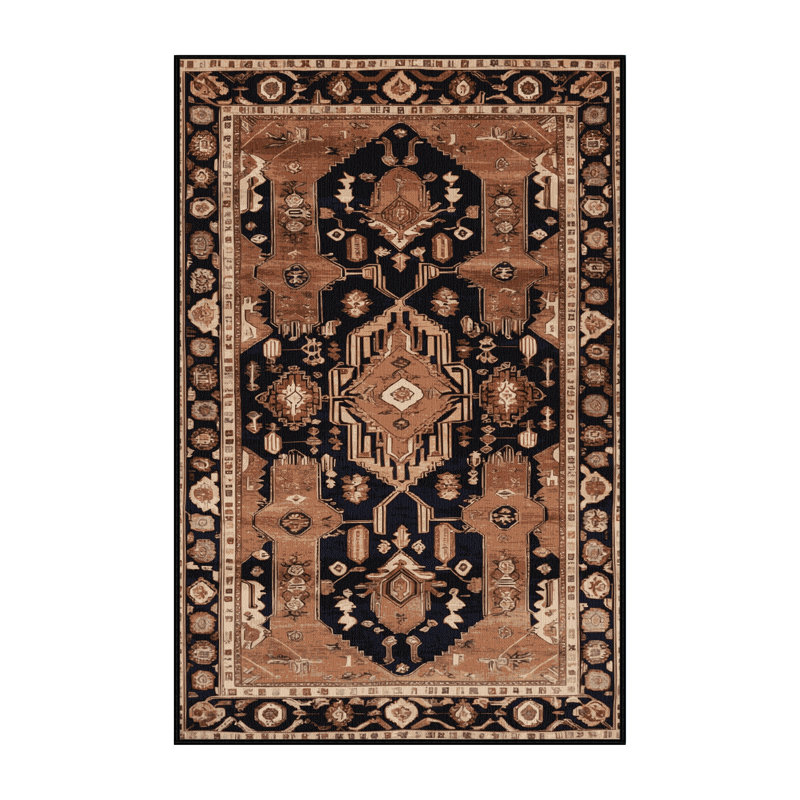 Tapis brun lavable à la machine, Rectangulaire 2 pi x 3 pi