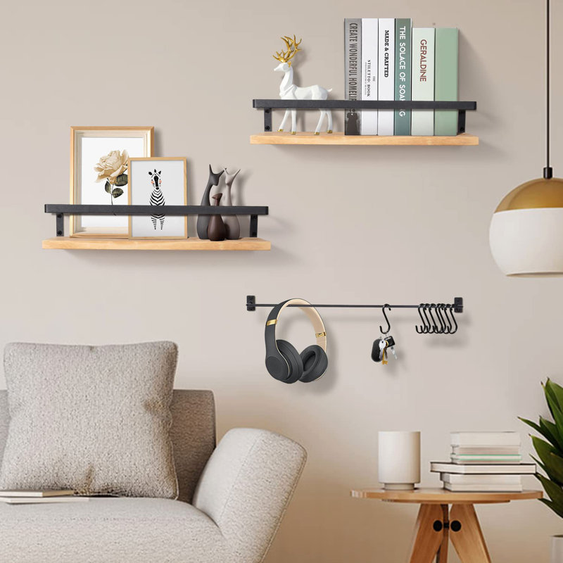 Bellah Floating Shelf, Rustic Light Brown