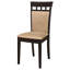 Chaise d'appoint rembourrée (ensemble de 2)