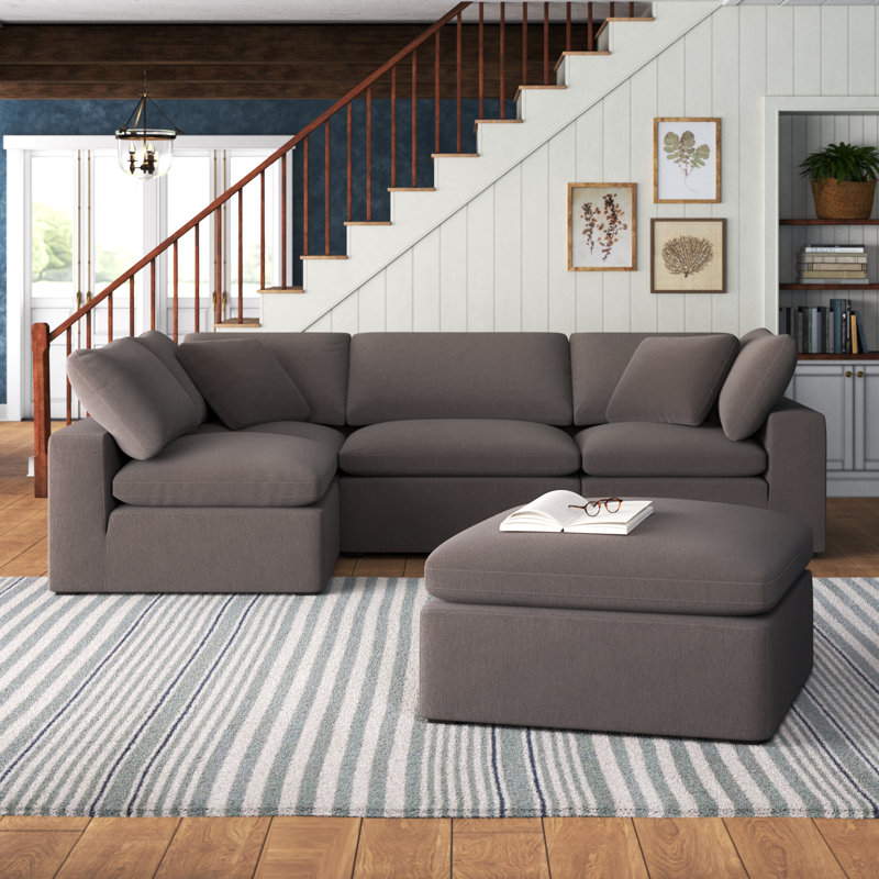 Calana Modular Sectional, Slate, 5 Piece