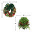 Classic Holiday Wreath and UV Boxwood Drop-In