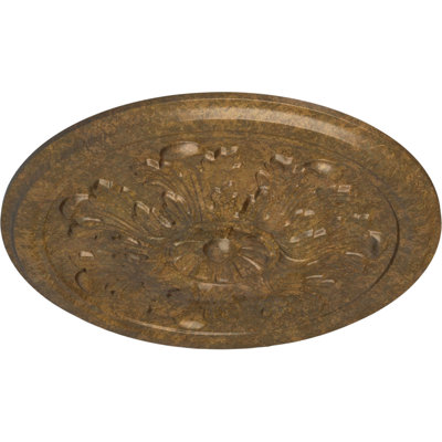 Endurathane Legacy Acanthus Ceiling Medallion, 12 3/4"OD x 7/8"P (Fits Canopies up to 3 1/2"), Hand-Painted Rubbed Bronze Finish