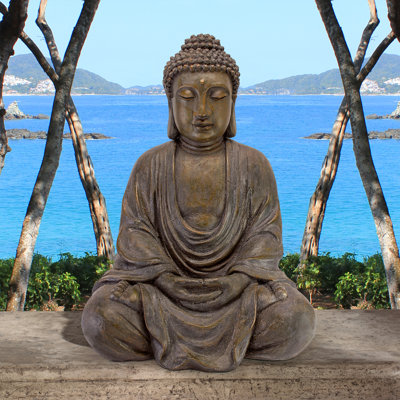 Statue de jardin Buddha du grand temple en méditation