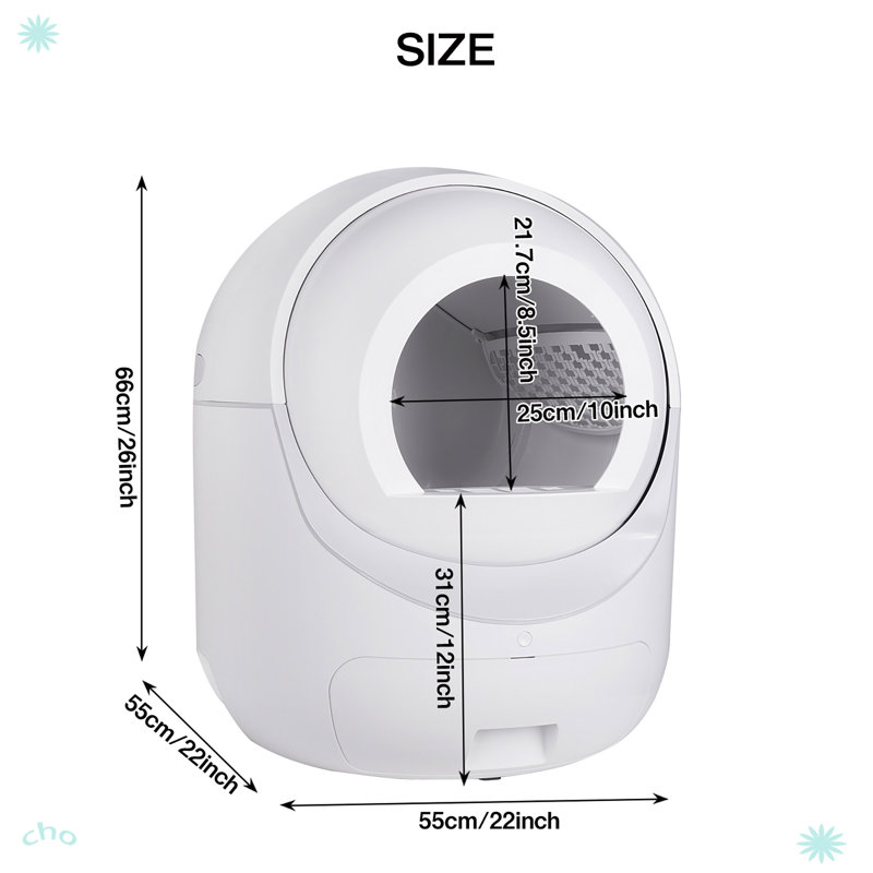 Smart Automatic Cat Litter Box,Automatic Scooping And Odor Removal