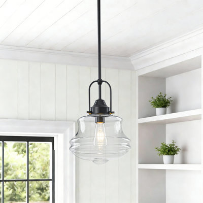 1-Light Farmhouse Schoolhouse Pendant