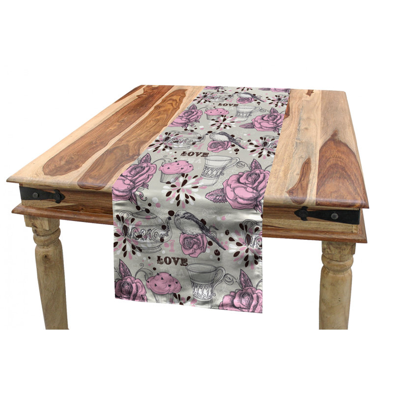 Chemin de table the tea party, 90 po x 16 po