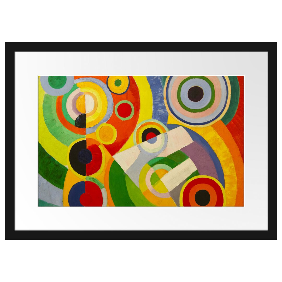 Robert Delaunay - Rythmus Freude Am Leben - Im Bilderrahmen Mit Galerie-Passepartout