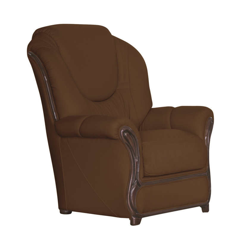 Kirkpatrick Faux Leather Armchair, Brown