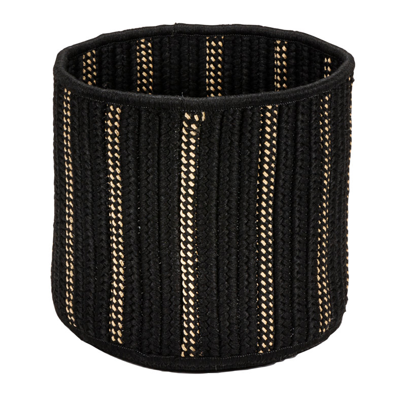 Panier en tissu Essentia, Noir, 14" H x 20" W x 20" D