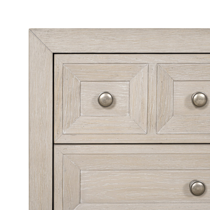 Ensemble de chambre à coucher Schell, Beige, 5 Pcs: Bed, 2 Nightstands, Mirror, Dresser, Très grand lit