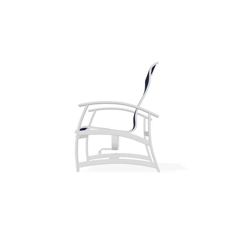 Belle Isle Outdoor Lounge Chair, Snow, Navy 13D Sunbrella®