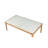 Transitional Coffee Table With Glass Top
