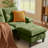 86.22" Chenille Sectional Sofa With Ottoman-30534550