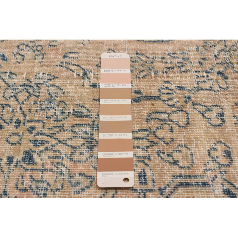 Tapis unique en laine brun clair rétro 8 pi 4 po x 11 pi 9 po Antalya