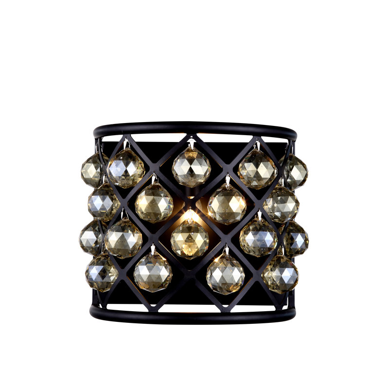 Swinney Flush Mounted Sconce, Mocha Brown, Golden Teak Smoky