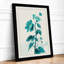 Teal Study Botanical - Framed Print-766090260-766090258