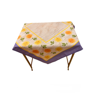 Plateau de table avec imprimé d'agrumes - oranges et citron. Taille 40 pouces carrés