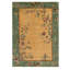 Rug & Kilim’S Chinese Style Art Deco Rug In Green And Beige-Gold Floral Pattern-1180900332
