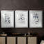 Harlequin Botanical I - reproduction sur mesure encadrée de qualité supérieure - 3 pièces-1990845120-1990845122
