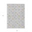 Tapis extérieur lavable floral à motif floral argenté et doré 8 pi x 10 pi