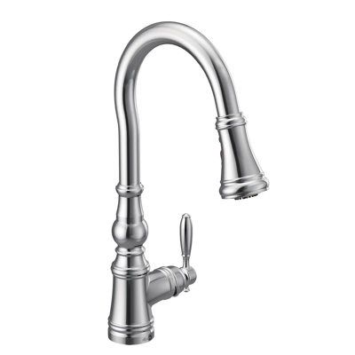 Weymouth Chrome One-Handle High Arc Pulldown Kitchen Faucet