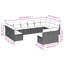  Ensemble de canapé de patio 12 pièces avec coussins en rotin de polyester noir