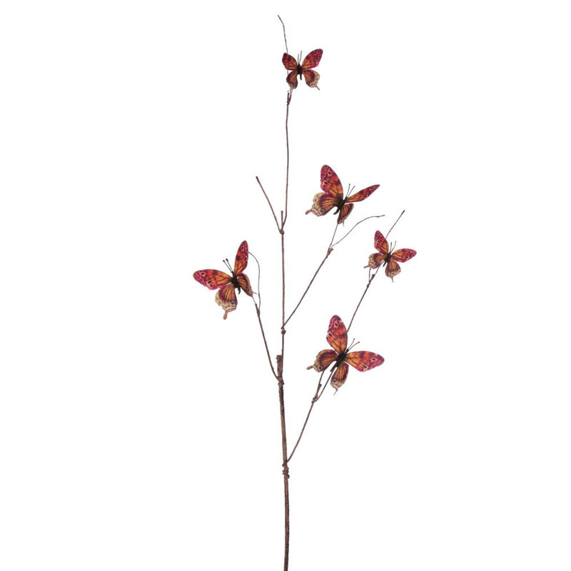 Faux Plant, Brown/Yellow/Pink