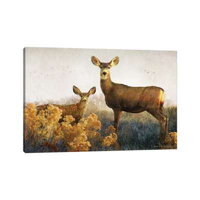 " Doe And Fawn " by Christopher Vest Painting Print