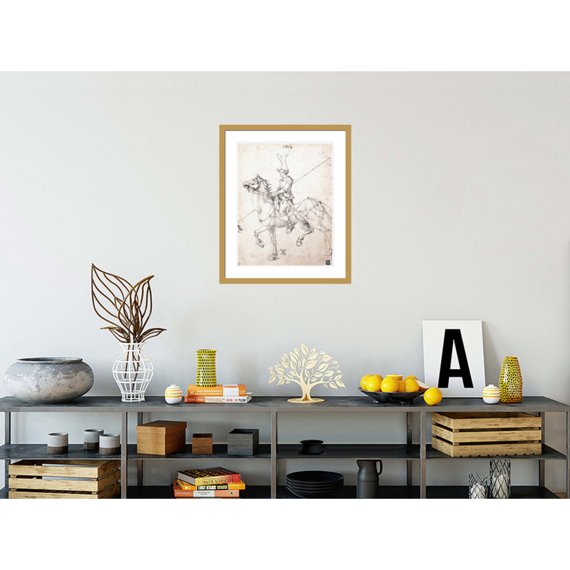 «Lancé à cheval» par Albrecht Dürer, impression giclée sur cadre, H 28,43 po x l 23,5 po
