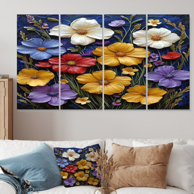 Alta - Wildflowers Wall Art Decor Set 4 Piece
