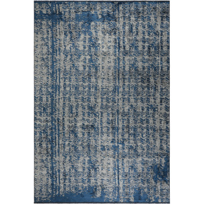 Tapis gris / bleu marine Rapture Siver