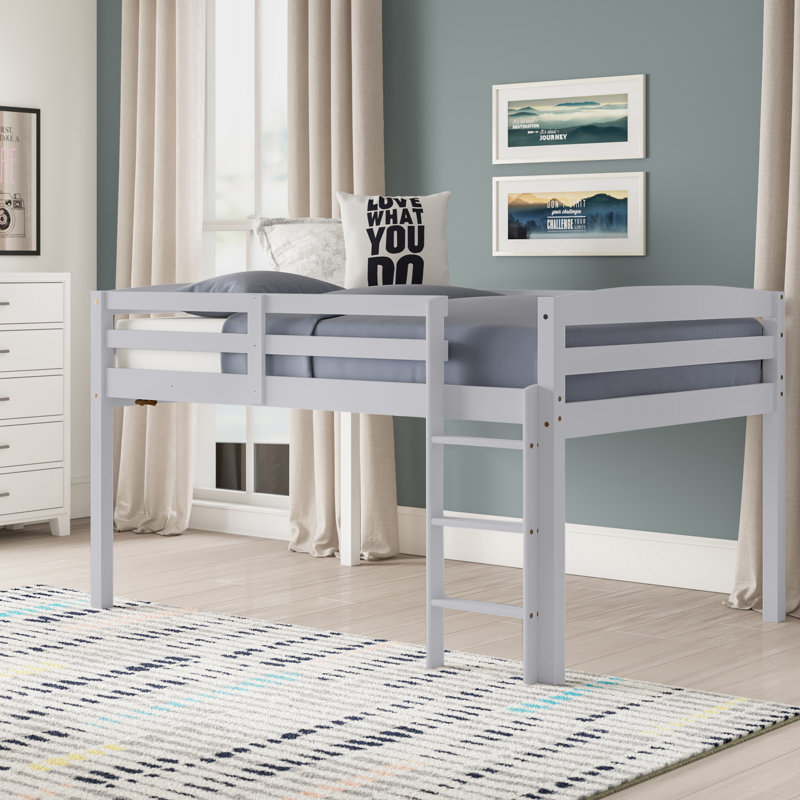 Alique Kids Loft Bed, Full, Gray
