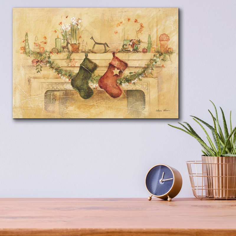 «Holiday Mantle» par Cheri Blum, art mural en verre acrylique, H 12 po x l 16 po x P 0,13 cm