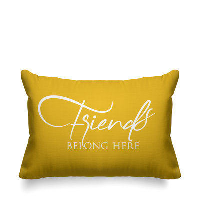 Housse et insert de coussin rectangulaire Aspire Friends Belong Here