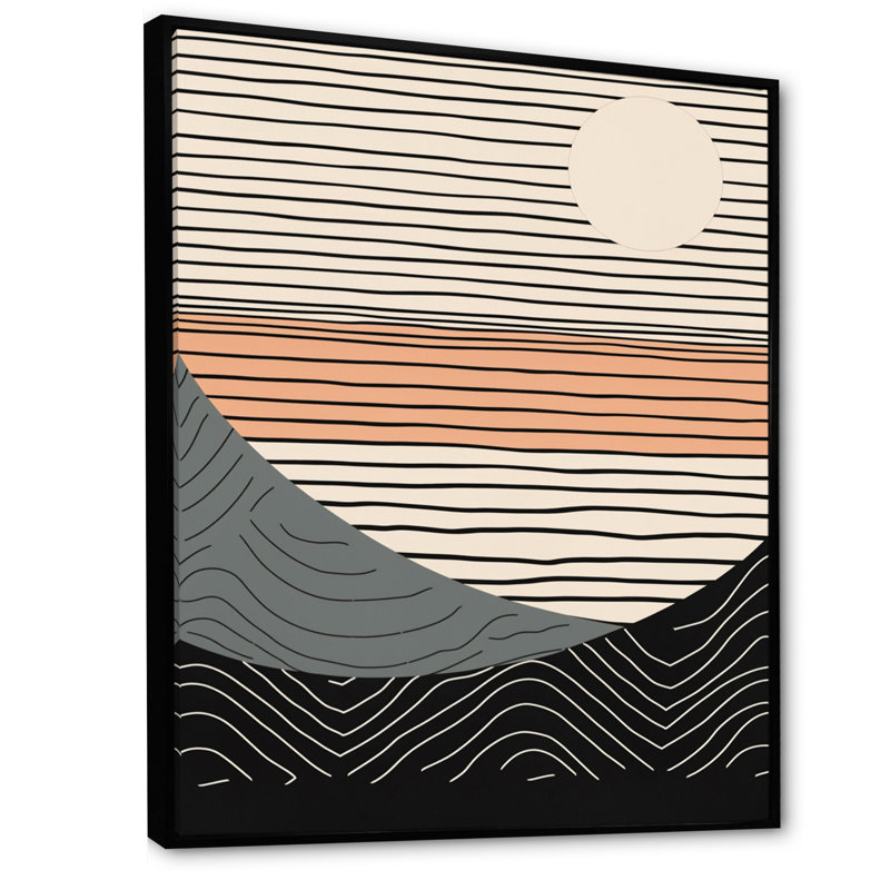 Simple Horizon III, reproduction d'art sur toile, H 40 po x l 30 po x P 1,5 po, Cadre flottant noir